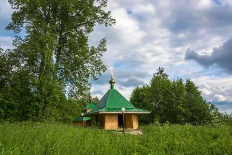 A holy source in honor of Abraham Galichsky Chukhlomsky wonderworker, Russia. Stock Photos