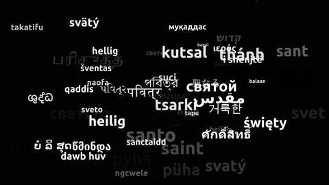 Holy Translated in 69 Worldwide Languages Endless Looping 3d Zooming Wordclou Stock Footage 145204033
