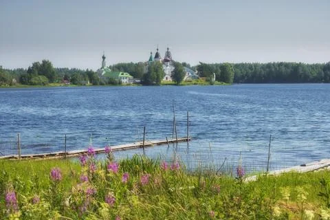 Holy Trinity Anthony-Siya Monastery, The male monastery of Arkhangelsk dioces Stock Photos