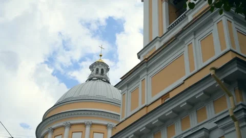 Holy Trinity Cathedral of the Alexander Nevsky Lavra Stock Footage 247272704