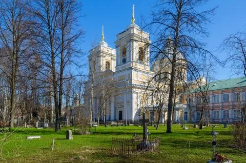 Holy Trinity Cathedral in Holy Trinity Alexander Nevsky Lavra, St. Petersburg Stock Photos