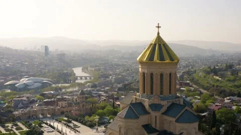 Holy Trinity Cathedral of Tbilisi Stock Footage 186596746