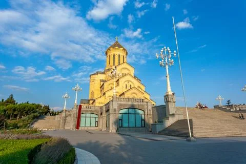 Holy Trinity Cathedral of Tbilisi (Sameba) - the main cathedral of the Georgi Stock-Fotos