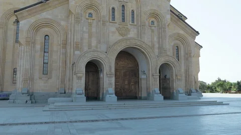 Holy Trinity Cathedral of Tbilisi Tsminda Sameba - Georgia Video stock 87527273