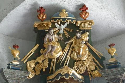 Holy Trinity, chapel of St. Anthony of Padua in Grabrovec, Zabok, Croatia Stock Photos