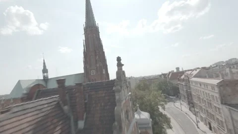 Holy Trinity Church in Bytom Video stock 314425853