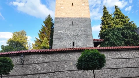 Holy Trinity Church in the Old Town of Bansko, Bulgaria Stock Footage 339769979