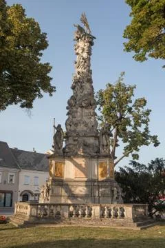 Holy Trinity Column in Stockerau, Austria Stock Photos