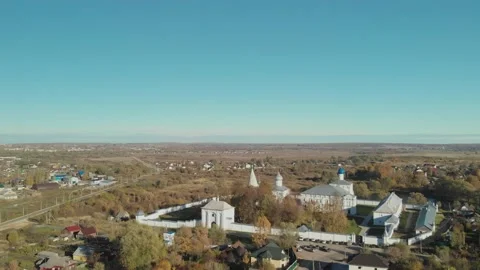 Holy Trinity Danilov Monastery in Pereslavl-Zalessky, Yaroslavl oblast, Russia Stock Footage 130841704