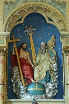 Holy Trinity, Holy Trinity in Krapinske Toplice, Croatia Stock Photos
