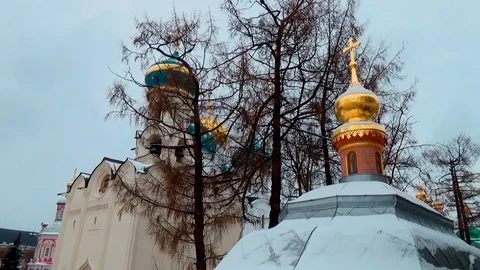 Holy Trinity Lavra of St. Sergius 库存影片 75200340