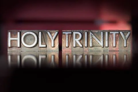 Holy trinity letterpress Stock Photos
