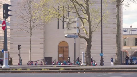 Holy Trinity Russian Orthodox Cathedral Facade On Quai Branly Paris Street Stock Footage 335355584