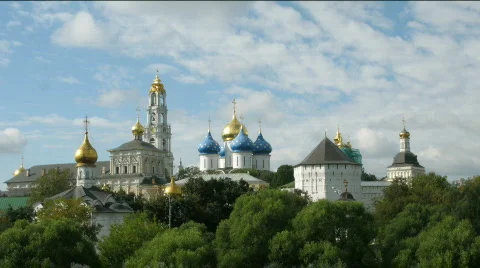 The Holy Trinity Saint Sergius Lavra Stockbeeldmateriaal 506426