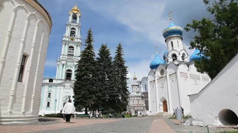 Holy Trinity Saint Sergius Lavra 库存影片 7671754