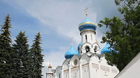 Holy Trinity Saint Sergius Lavra 库存影片 7674354