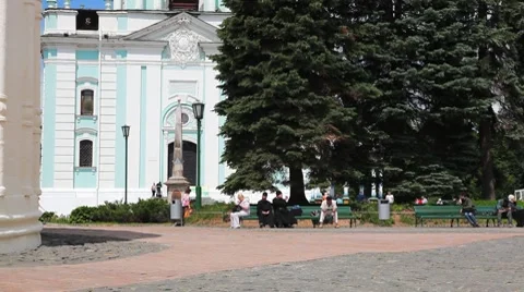 Holy Trinity Saint Sergius Lavra 库存影片 7676868