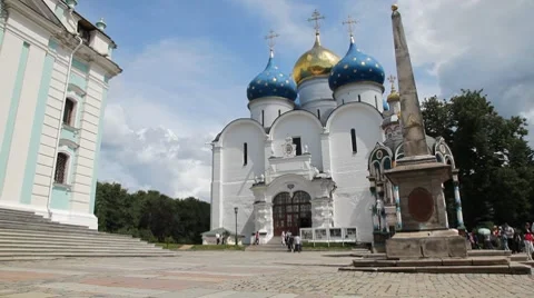 Holy Trinity Saint Sergius Lavra 库存影片 7698783