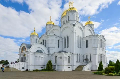 Holy Trinity Seraphim-Diveevo monastery in village of Diveevo, Russia Stock Photos