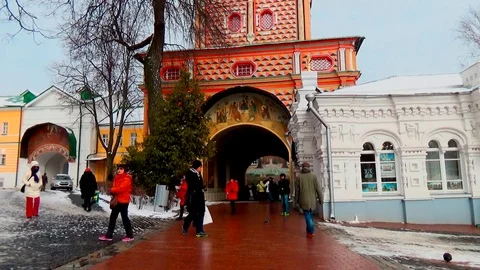 Holy Trinity Sergius Lavra in Sergiev Posad Stock Footage 75201054