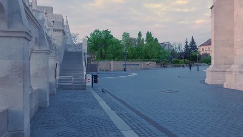 Holy Trinity Square at dawn, Budapest Stock Footage 83636325