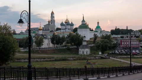 Holy Trinity St. Sergius Lavra in Sergiev Posad in the Moscow Region Stock Footage 294178972
