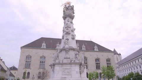 Holy Trinity Statue, Buda, Budapest Stock Footage 83667438