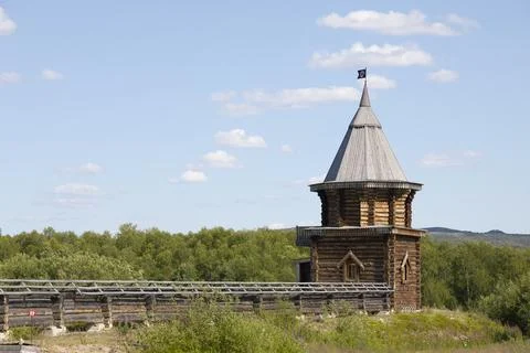 Holy Trinity Trifonov Pechenga Monastery. The northernmost monastery in the.. Fotos Stock