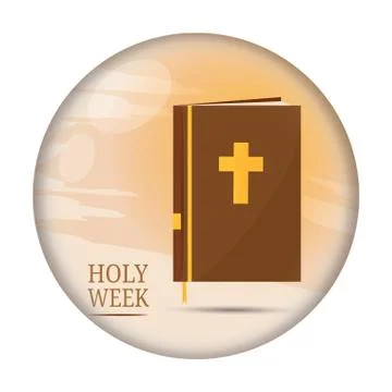 Holy week button Stock Illustration