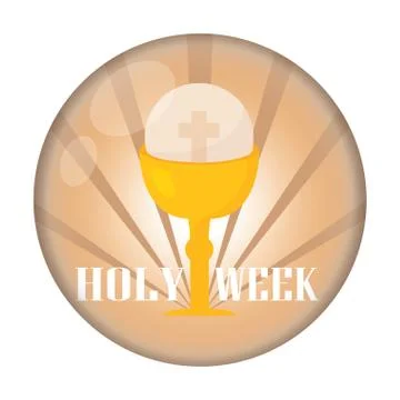 Holy week button Stock Illustration