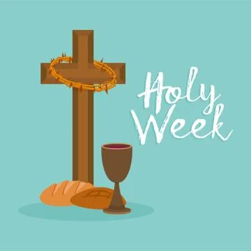 Holy week card Stock Illustration