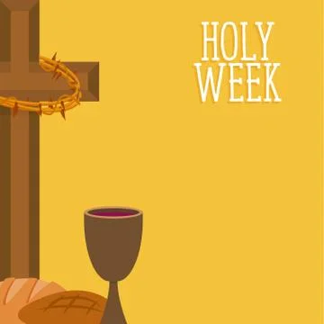 Holy week card Stock Illustration