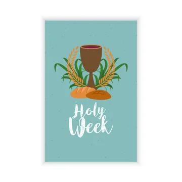 Holy week card Stock Illustration