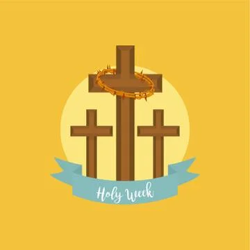 Holy week card Stock Illustration