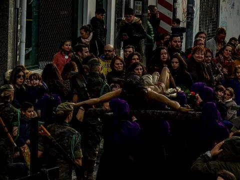 Holy Week in Ferrol Foto stock