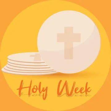 Holy week poster Stock Illustration