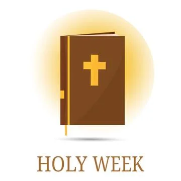 Holy week poster Stock Illustration