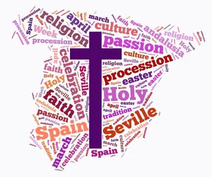 Holy Week in Spain. Stock Illustration