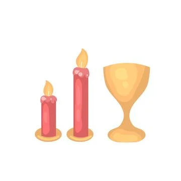Holy Week Thursday collection Stock Illustration