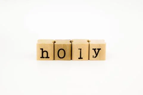 Holy wording isolate on white background Foto stock