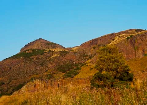 Holyrood Park in Edinburgh Stock Photos