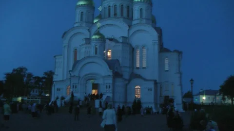 Holy Trinity Seraphim Diveevo monastery Stock Footage 122555824