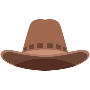 Homburg felt hat flat vector isolated on white Stock Illustration