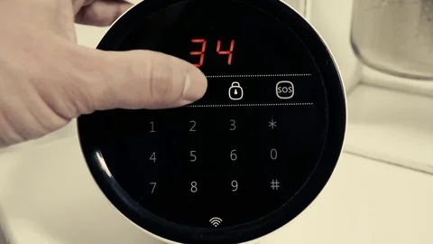 Home Activate the alarm system via a code Stock Footage 84142111