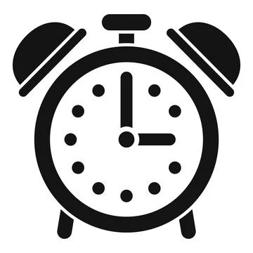 Home alarm clock icon simple vector. Late work sleep イラスト素材