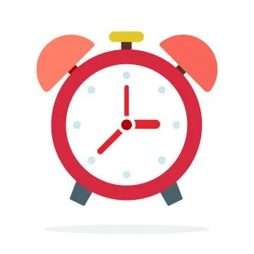 Home alarm clock vector flat isolated Stock Illustration