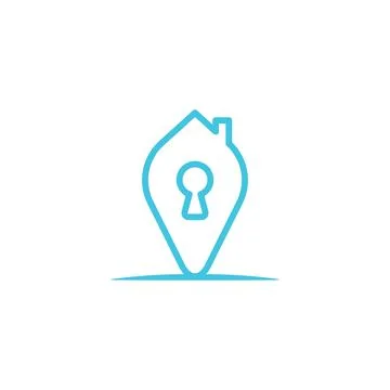 Home and navigation marker, Vectorial symbol Stock Illustration