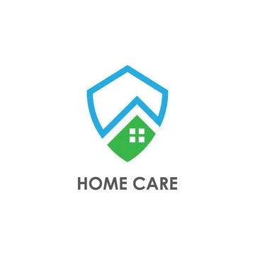 Home and shield Illustrazione stock