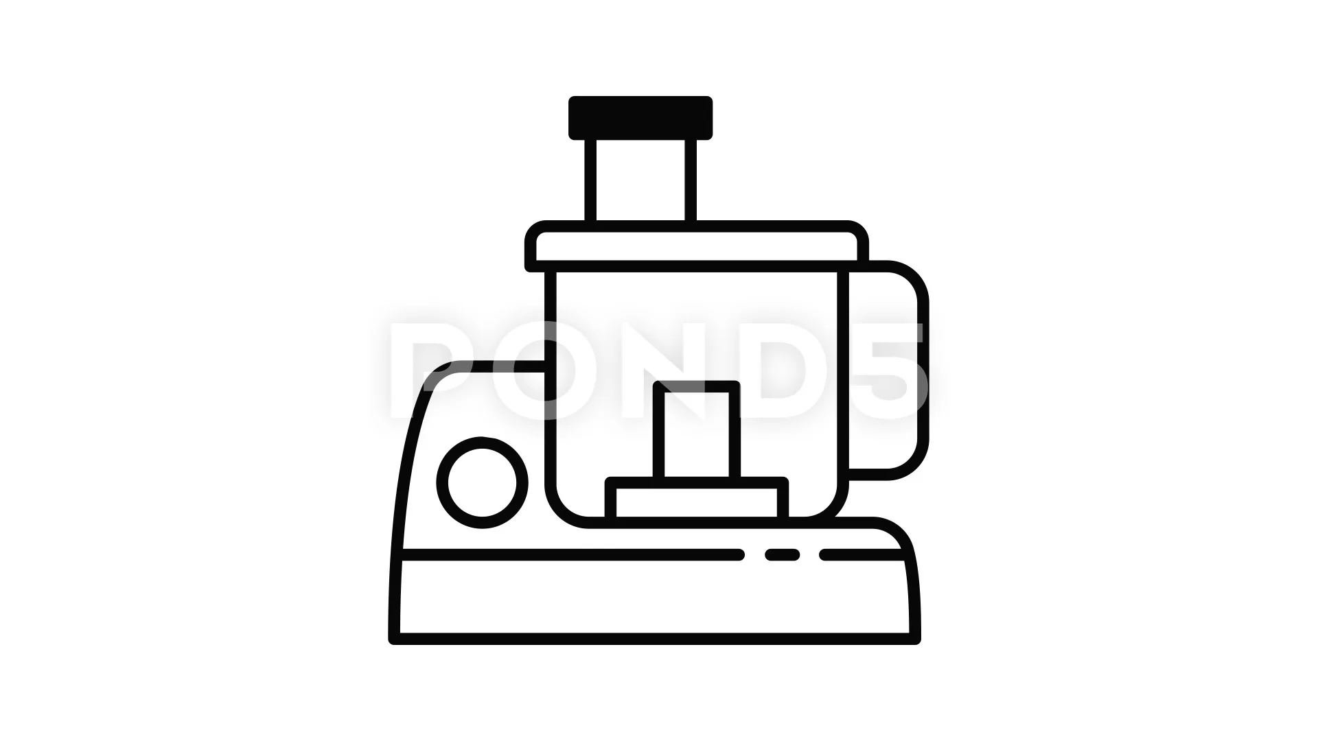 Home appliance mixer icon animation | Stock Video | Pond5