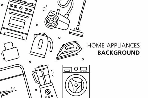 Home Appliances background Stock Illustration